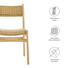 Modway Wynn Rope and Wood Dining Side Chairs Set of 2