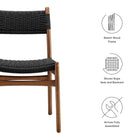 Modway Wynn Rope and Wood Dining Side Chairs Set of 2