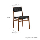 Modway Wynn Rope and Wood Dining Side Chairs Set of 2