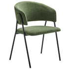 Modway Nella Upholstered Heathered Chenille Dining Chairs Set of 2