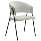 Modway Nella Upholstered Heathered Chenille Dining Chairs Set of 2