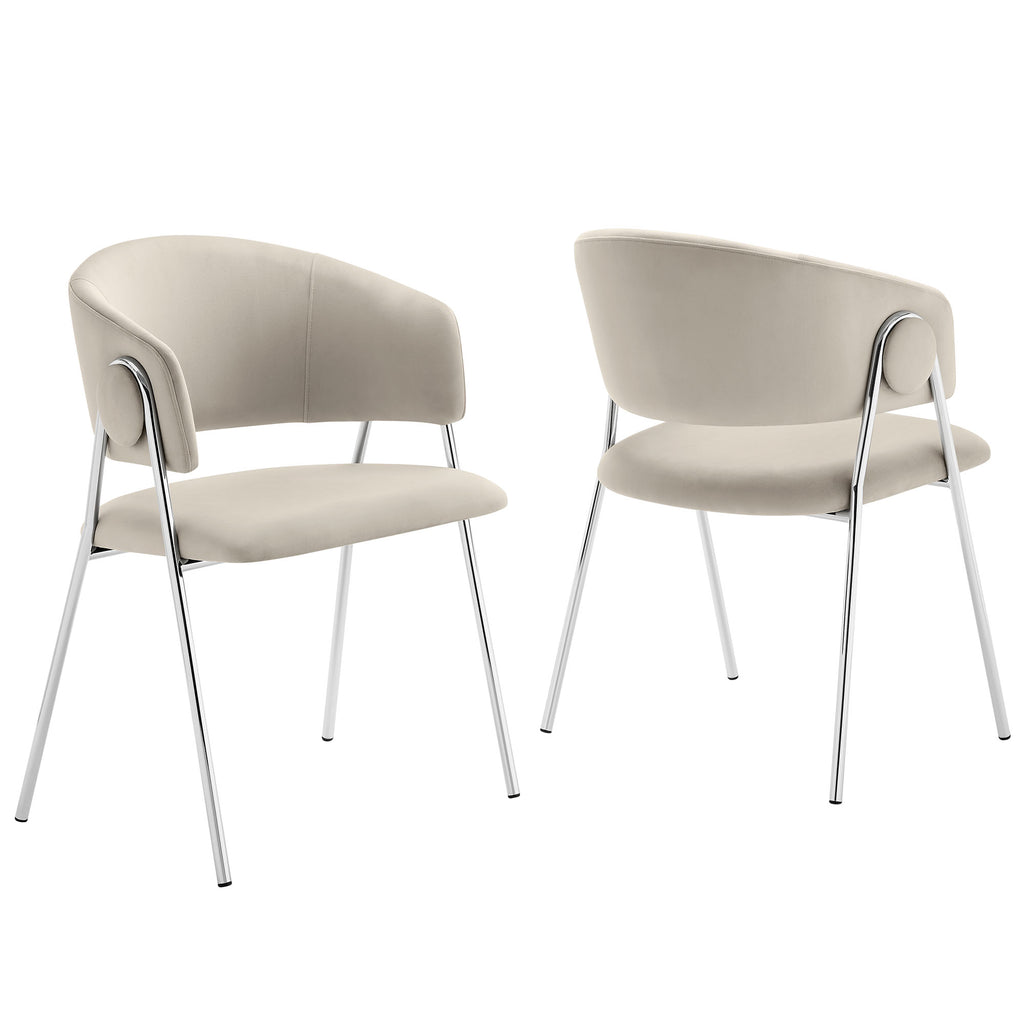 Modway Nella Upholstered Performance Velvet Dining Chair Set of 2  