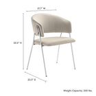 Modway Nella Upholstered Performance Velvet Dining Chair Set of 2