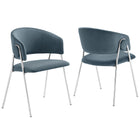 Modway Nella Upholstered Performance Velvet Dining Chair Set of 2  