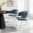 Modway Nella Upholstered Performance Velvet Dining Chair Set of 2