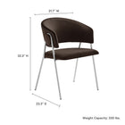 Modway Nella Upholstered Performance Velvet Dining Chair Set of 2