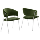 Modway Nella Upholstered Performance Velvet Dining Chair Set of 2  