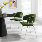 Modway Nella Upholstered Performance Velvet Dining Chair Set of 2
