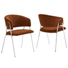 Modway Nella Upholstered Performance Velvet Dining Chair Set of 2  