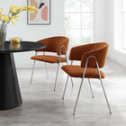 Modway Nella Upholstered Performance Velvet Dining Chair Set of 2