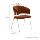 Modway Nella Upholstered Performance Velvet Dining Chair Set of 2