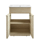 Modway Render 24" Faux Travertine Bathroom Vanity With Sink