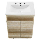 Modway Render 24" Faux Travertine Bathroom Vanity With Sink