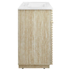 Modway Render 36" Faux Travertine Bathroom Vanity With Sink