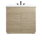 Modway Render 36" Faux Travertine Bathroom Vanity With Sink