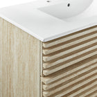 Modway Render 36" Faux Travertine Bathroom Vanity With Sink
