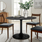 Modway Lippa 48" Round Solid Wood Dining Table