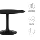 Modway Lippa 48" Round Solid Wood Dining Table