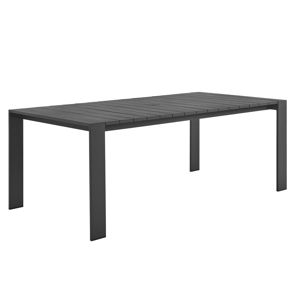 Modway Tahoe Rectangular Outdoor Patio Aluminum Dining Table  