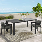 Modway Tahoe Rectangular Outdoor Patio Aluminum Dining Table