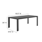 Modway Tahoe Rectangular Outdoor Patio Aluminum Dining Table