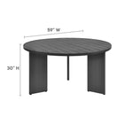Modway Tahoe Round Outdoor Patio Aluminum Dining Table
