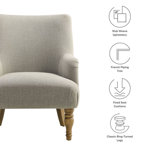 Modway Ellington Fabric Upholstered Accent Armchair  
