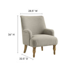 Modway Ellington Fabric Upholstered Accent Armchair