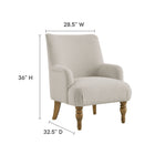 Modway Ellington Fabric Upholstered Accent Armchair