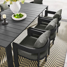 Modway Tahoe 9-Piece Outdoor Patio Aluminum Dining Set