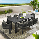 Modway Tahoe 9-Piece Outdoor Patio Aluminum Dining Set