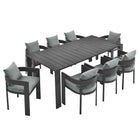 Modway Tahoe 9-Piece Outdoor Patio Aluminum Dining Set  