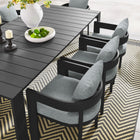 Modway Tahoe 9-Piece Outdoor Patio Aluminum Dining Set