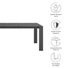 Modway Tahoe 9-Piece Outdoor Patio Aluminum Dining Set