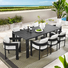 Modway Tahoe 9-Piece Outdoor Patio Aluminum Dining Set
