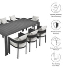 Modway Tahoe 9-Piece Outdoor Patio Aluminum Dining Set