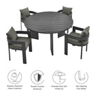 Modway Tahoe 5-Piece Outdoor Patio Aluminum Dining Set