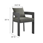 Modway Tahoe 5-Piece Outdoor Patio Aluminum Dining Set