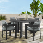 Modway Tahoe 5-Piece Outdoor Patio Aluminum Dining Set