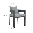 Modway Tahoe 5-Piece Outdoor Patio Aluminum Dining Set