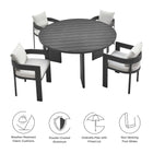 Modway Tahoe 5-Piece Outdoor Patio Aluminum Dining Set