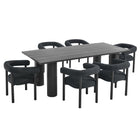 Modway Nautica 7-Piece Rectangular Outdoor Patio Aluminum Dining Table and Chairs Set  