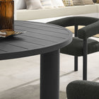 Modway Nautica 5-Piece Round Outdoor Patio Aluminum Dining Table and Chairs Set
