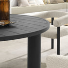 Modway Nautica 5-Piece Round Outdoor Patio Aluminum Dining Table and Chairs Set
