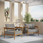Modway Wren Outdoor Patio Teak Wood Armchair Set of 2