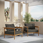 Modway Wren Outdoor Patio Teak Wood Armchair Set of 2