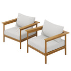 Modway Wren Outdoor Patio Teak Wood Armchair Set of 2  