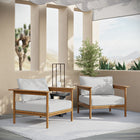 Modway Wren Outdoor Patio Teak Wood Armchair Set of 2
