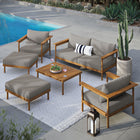 Modway Wren 6-Piece Outdoor Patio Teak Wood Furniture Set