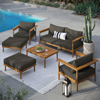 Modway Wren 6-Piece Outdoor Patio Teak Wood Furniture Set